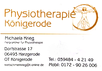 Praxis für Physiotherapie Michaela Krieg Königerode